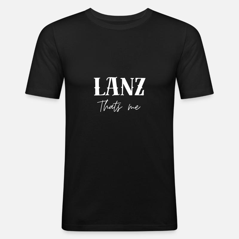 Lanz - Männer Slim Fit T-Shirt - Schwarz