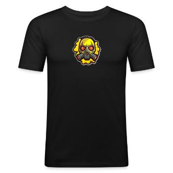 Radiation Rumble: Hazmat Hero - T-shirt près du corps Homme - noir - Devant - Nik (191cm)