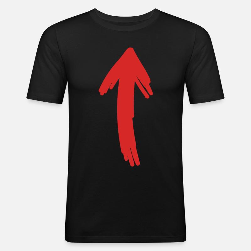 Pfeil - Männer Slim Fit T-Shirt - Schwarz