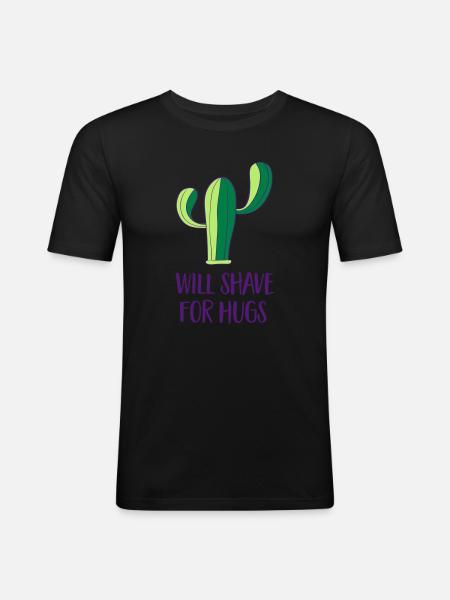 Cactus - Shave - Men's Slim Fit T-Shirt - black