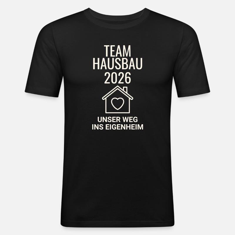 Construction de maisons d’équipe - T-shirt près du corps Homme - noir
