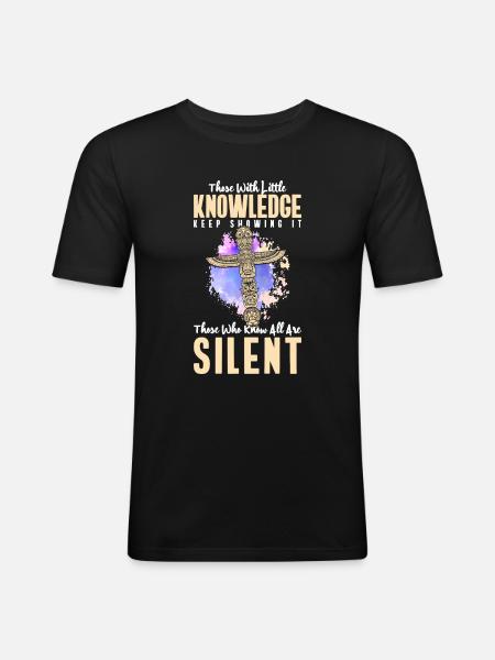 Totem Skull Raven Freedom - Men's Slim Fit T-Shirt - black