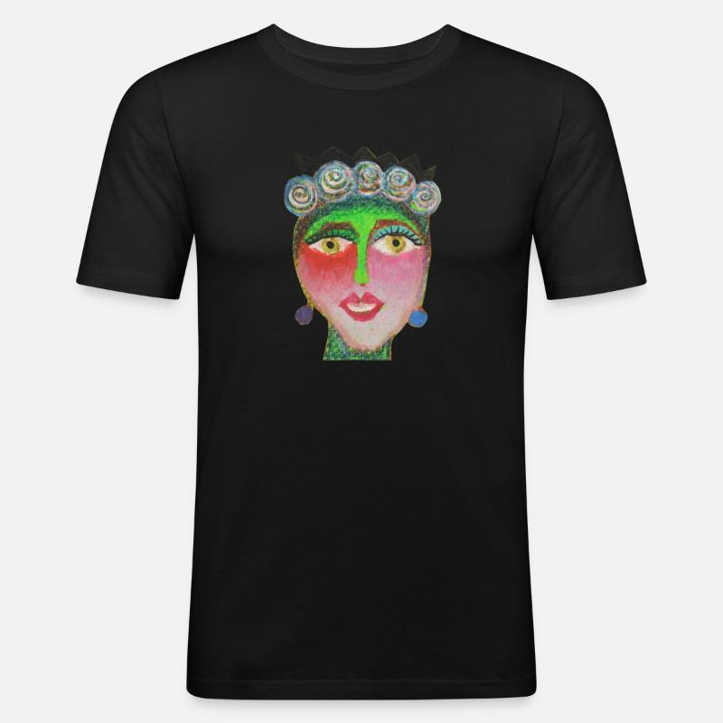 Frau Elisabeth - Männer Slim Fit T-Shirt - Schwarz