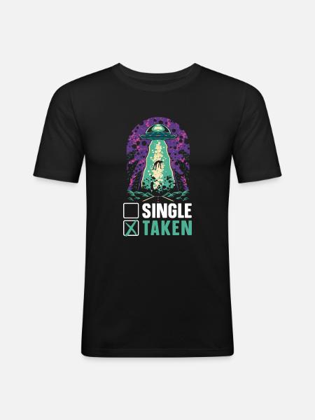 Alien Lover Alien Being Ufo - Men's Slim Fit T-Shirt - black