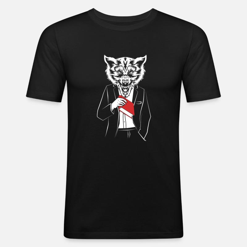 Werwolf - Männer Slim Fit T-Shirt - Schwarz