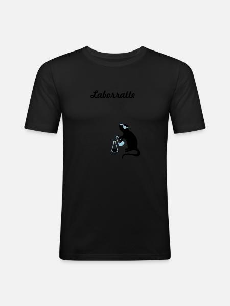 laboratory rat - Men's Slim Fit T-Shirt - black