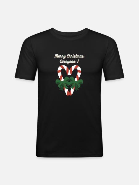 Merry Christmas Everyone - Men's Slim Fit T-Shirt - black