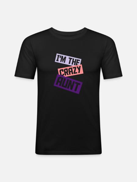 at The Crazy Aunt - Men's Slim Fit T-Shirt - black