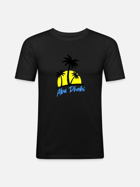 Abu Dhabi - Men's Slim Fit T-Shirt - black
