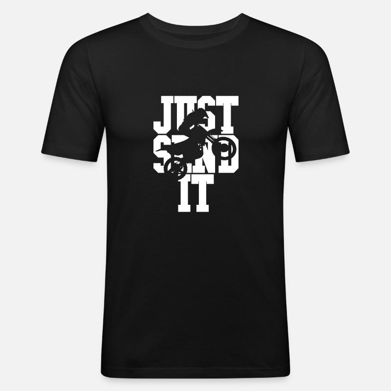 Just send it white - Männer Slim Fit T-Shirt - Schwarz