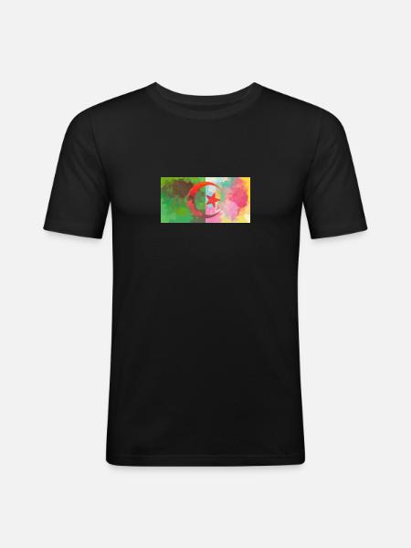 Algeria - Men's Slim Fit T-Shirt - black