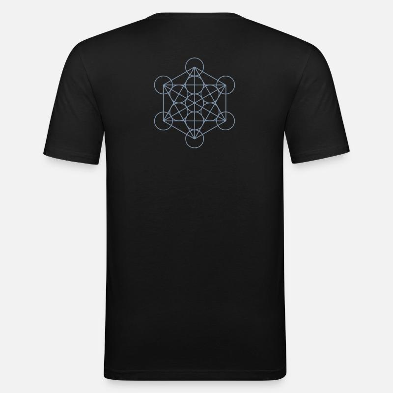 merkaba - Männer Slim Fit T-Shirt - Schwarz