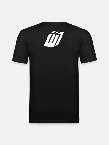 Abstract W letter - Men's Slim Fit T-Shirt - black