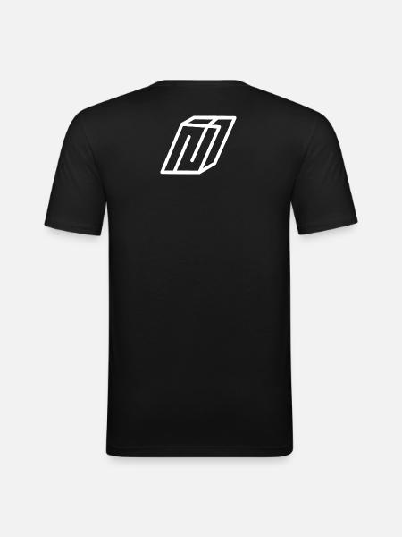 Outline Letter N - Men's Slim Fit T-Shirt - black
