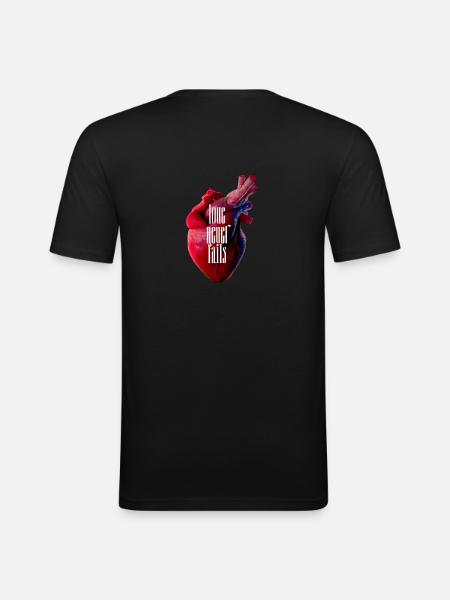 Love Never Fails - Men's Slim Fit T-Shirt - black
