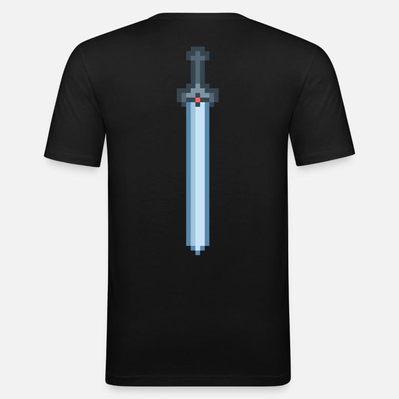 Eisenschwert - Männer Slim Fit T-Shirt - Schwarz