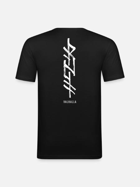 Valhalla Runes Norse Symbol Viking Characters - Men's Slim Fit T-Shirt - black