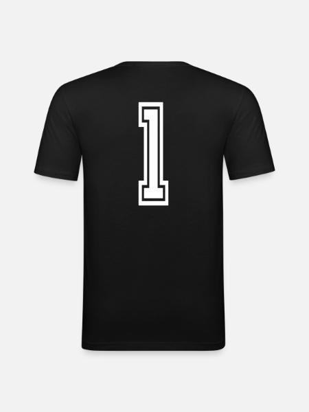 (1) - Männer Slim Fit T-Shirt - Schwarz
