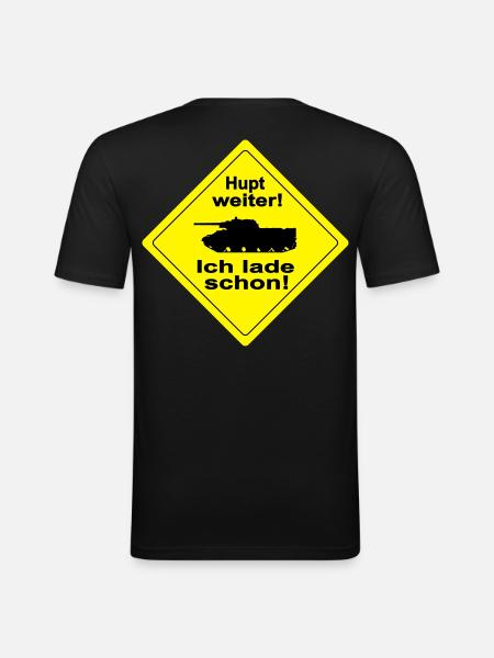 HUPT WEITER - Männer Slim Fit T-Shirt - Schwarz