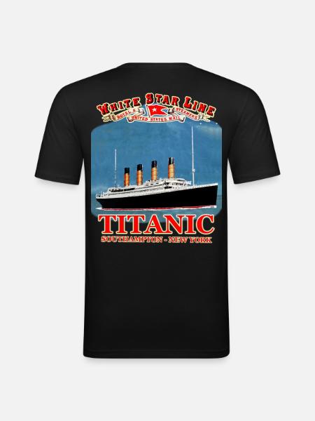 TITANIC creation Louis RUNEMBERG © Adagp - Men's Slim Fit T-Shirt - black