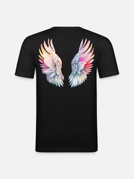 Angel s wings - Men's Slim Fit T-Shirt - black