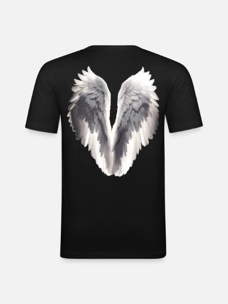 Angel wings - Men's Slim Fit T-Shirt - black