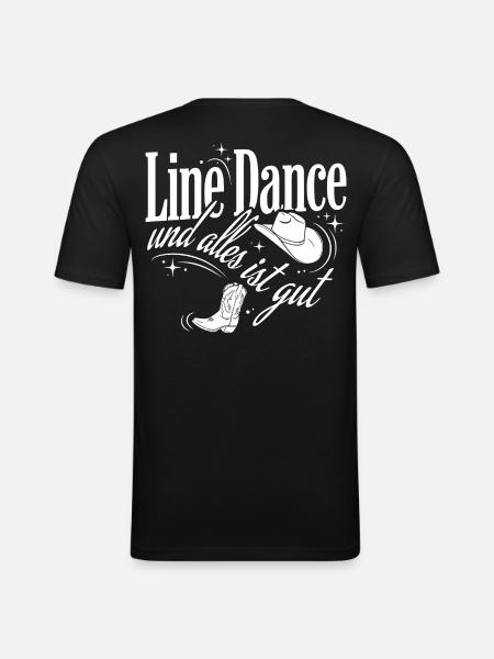 Line Dance Love - Men's Slim Fit T-Shirt - black