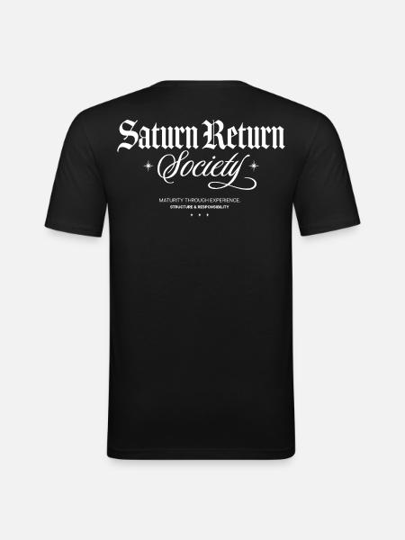 Société du Retour de Saturne - T-shirt près du corps Homme - noir