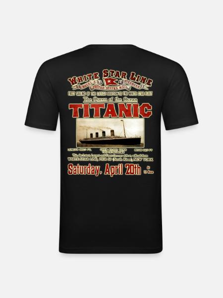 TITANIC VINTAGE KREATION Louis RUNEMBERG © Adagp - Herre Slim Fit T-Shirt - sort