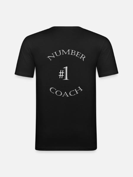 Number one Coach Shirt - Men's Slim Fit T-Shirt - black
