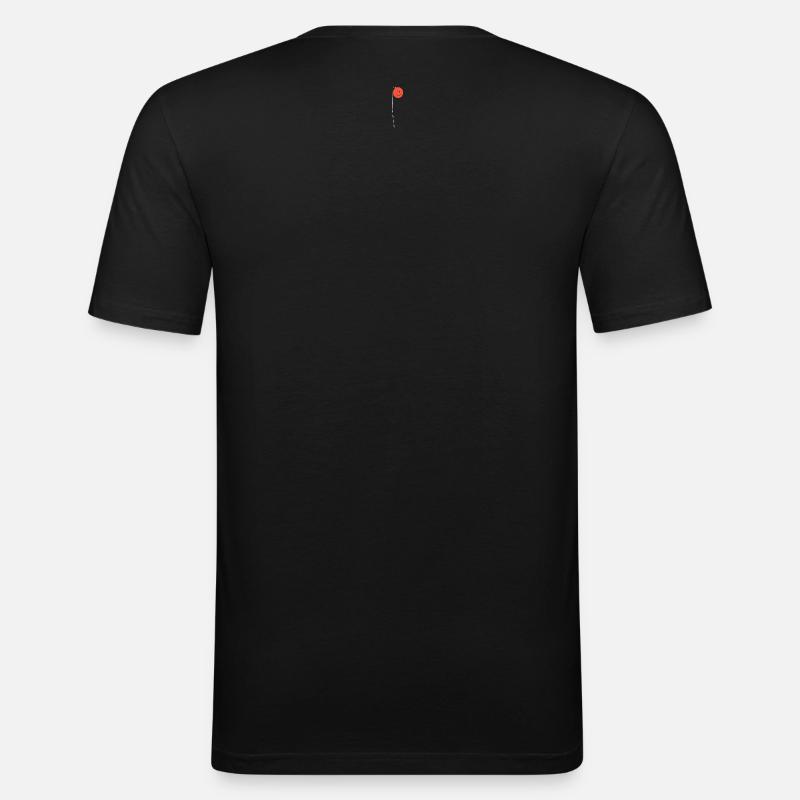 Fröhlicher Ballon Smile - Männer Slim Fit T-Shirt - Schwarz