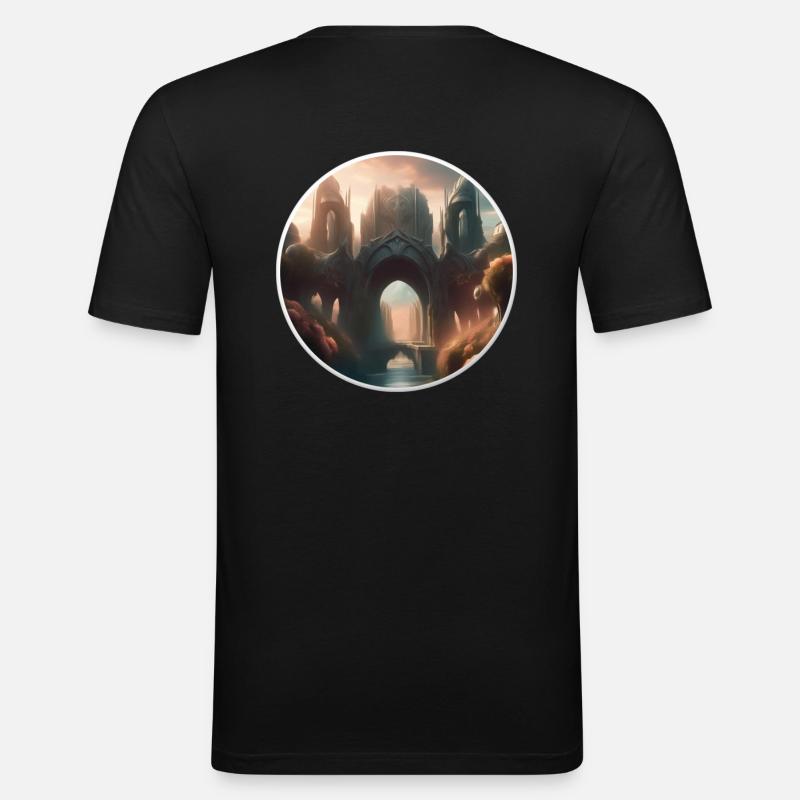 Discovery - Männer Slim Fit T-Shirt - Schwarz