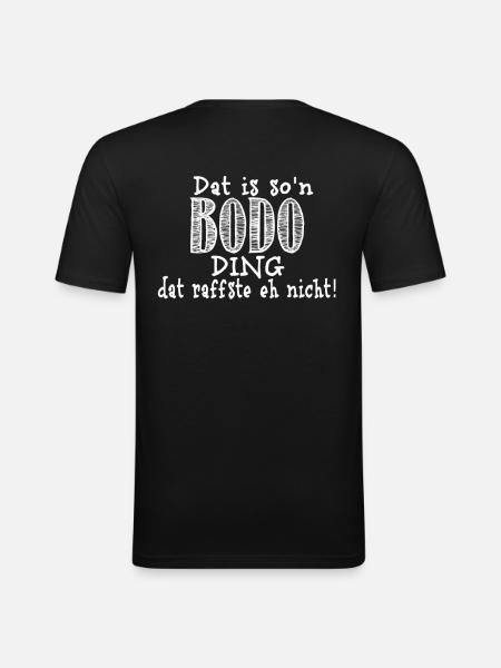 Bodo - Männer Slim Fit T-Shirt - Schwarz