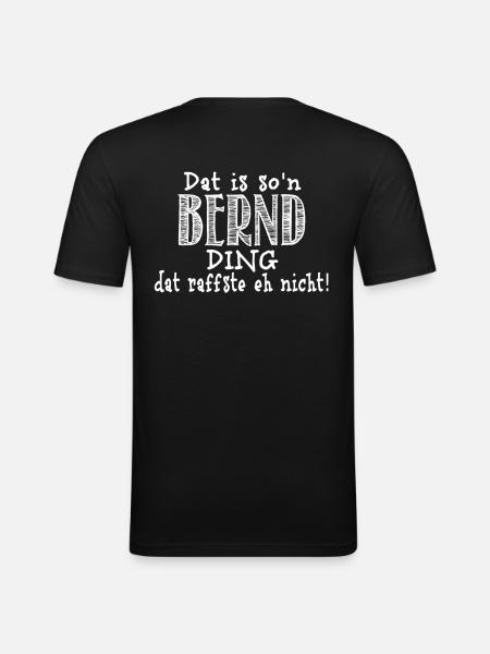 Bernd - Männer Slim Fit T-Shirt - Schwarz