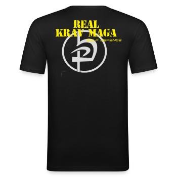 LOGO adulte - T-shirt près du corps Homme - noir - Dos - Nik (191cm)