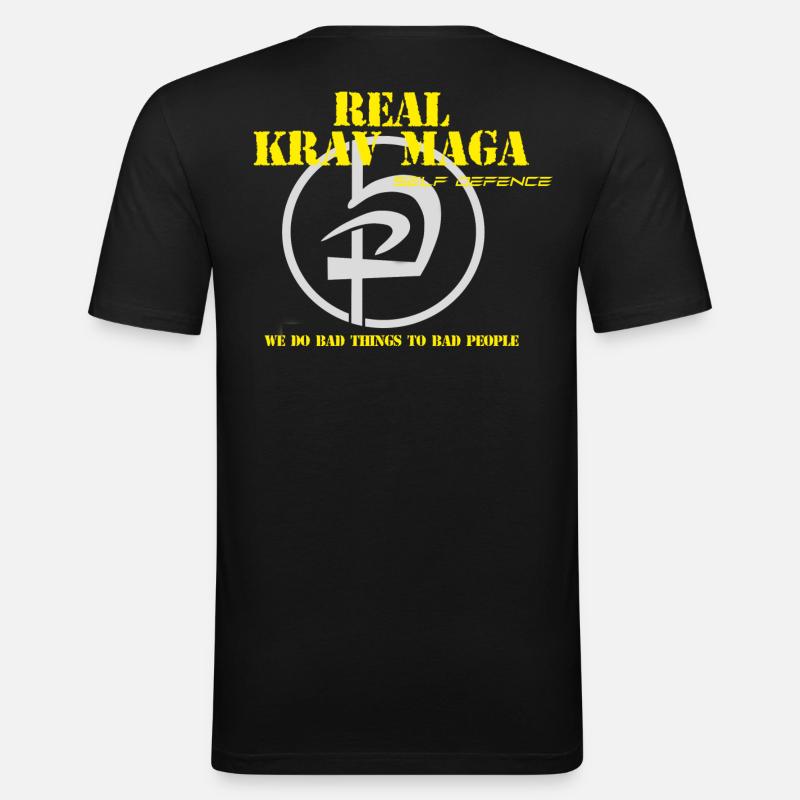bad things Krav Maga - Männer Slim Fit T-Shirt - Schwarz