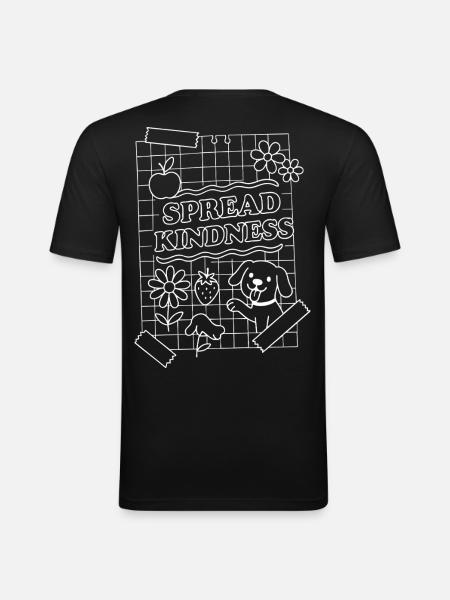 Spread Kindness (white) - Men's Slim Fit T-Shirt - black