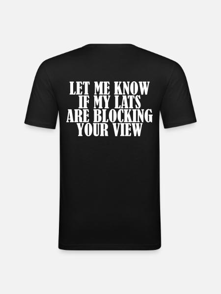 Lats Blocking View - Men's Slim Fit T-Shirt - black