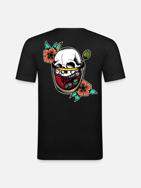 Ice contact - Men's Slim Fit T-Shirt - black