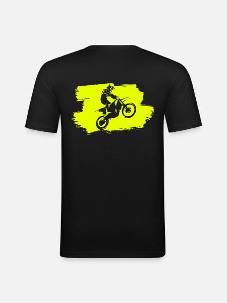Motocross Wheelie - Men's Slim Fit T-Shirt - black
