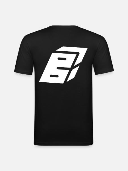 Abstract B-Brief - Männer Slim Fit T-Shirt - Schwarz