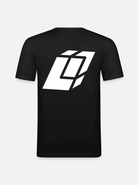 Abstract L letter - Men's Slim Fit T-Shirt - black
