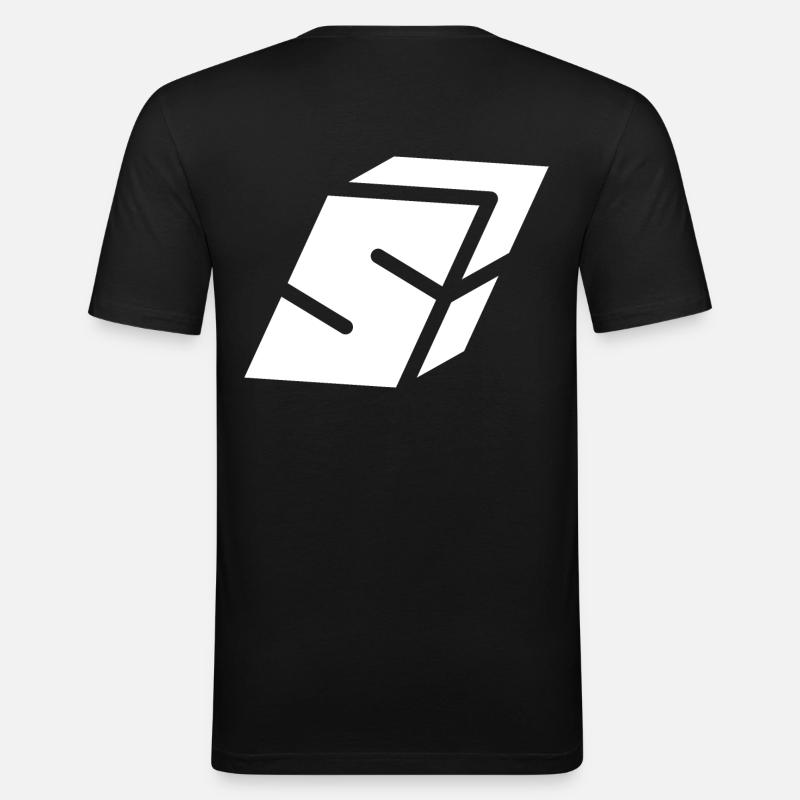 Abstract S letter - Men's Slim Fit T-Shirt - black