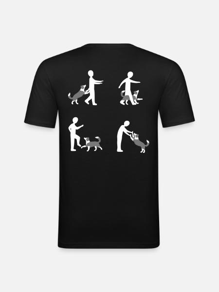 Dog Dancing 3-1 - Men's Slim Fit T-Shirt - black