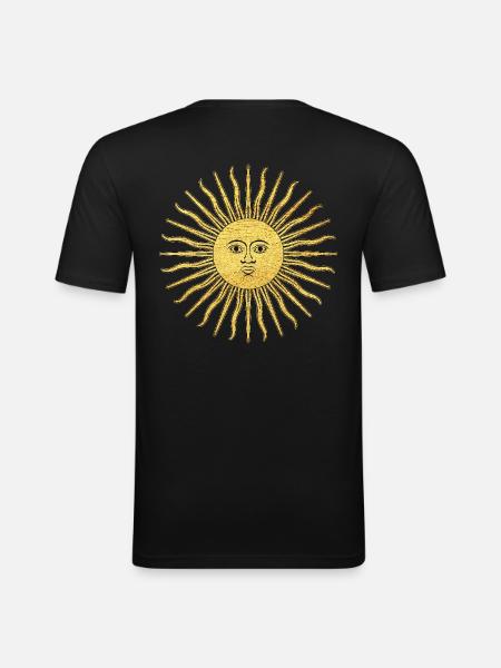 Spiritual Symbol of Illumination Sun - Men's Slim Fit T-Shirt - black
