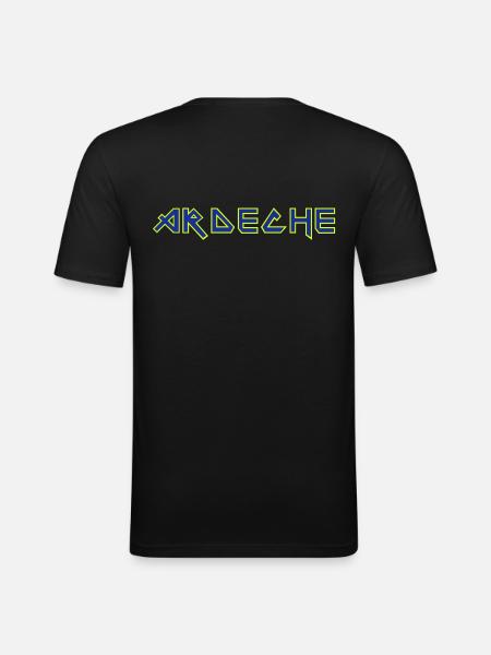 ardèche 3 couleurs - T-shirt près du corps Homme - noir