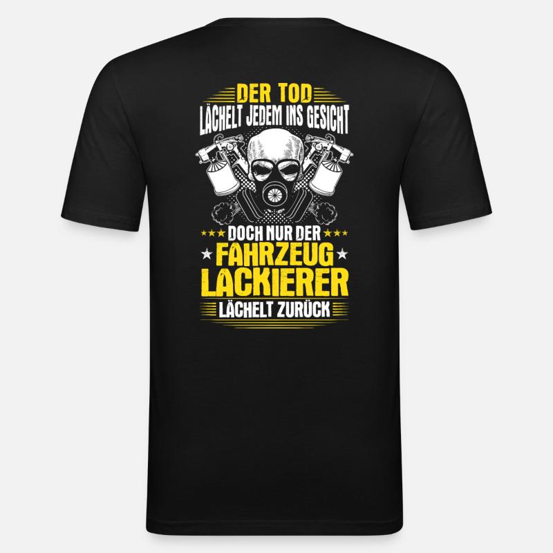 Fahrzeuglackierer Lackierer Geschenk Geschenkidee - Männer Slim Fit T-Shirt - Schwarz