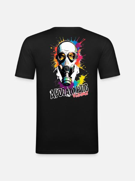 Apocalyptic Visions - Männer Slim Fit T-Shirt - Schwarz