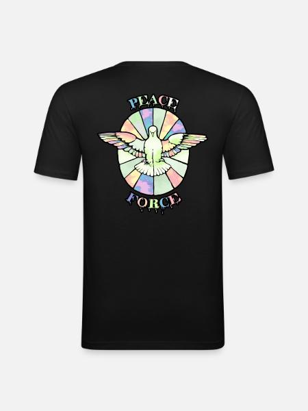 PeaceForce - T-shirt près du corps Homme - noir
