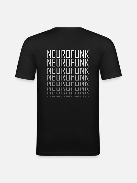 Neurofunk backprint - Men's Slim Fit T-Shirt - black